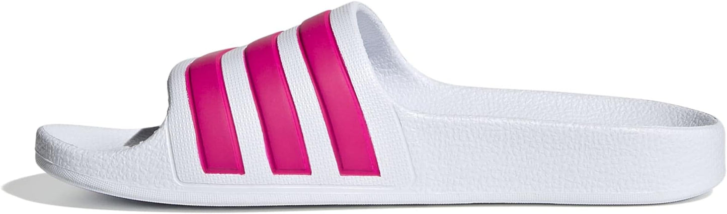 adidas adilette aqua slides white pink kids