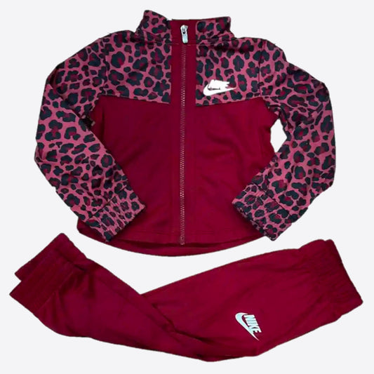 Nike Leopard Tracksuit Pomegranate kids