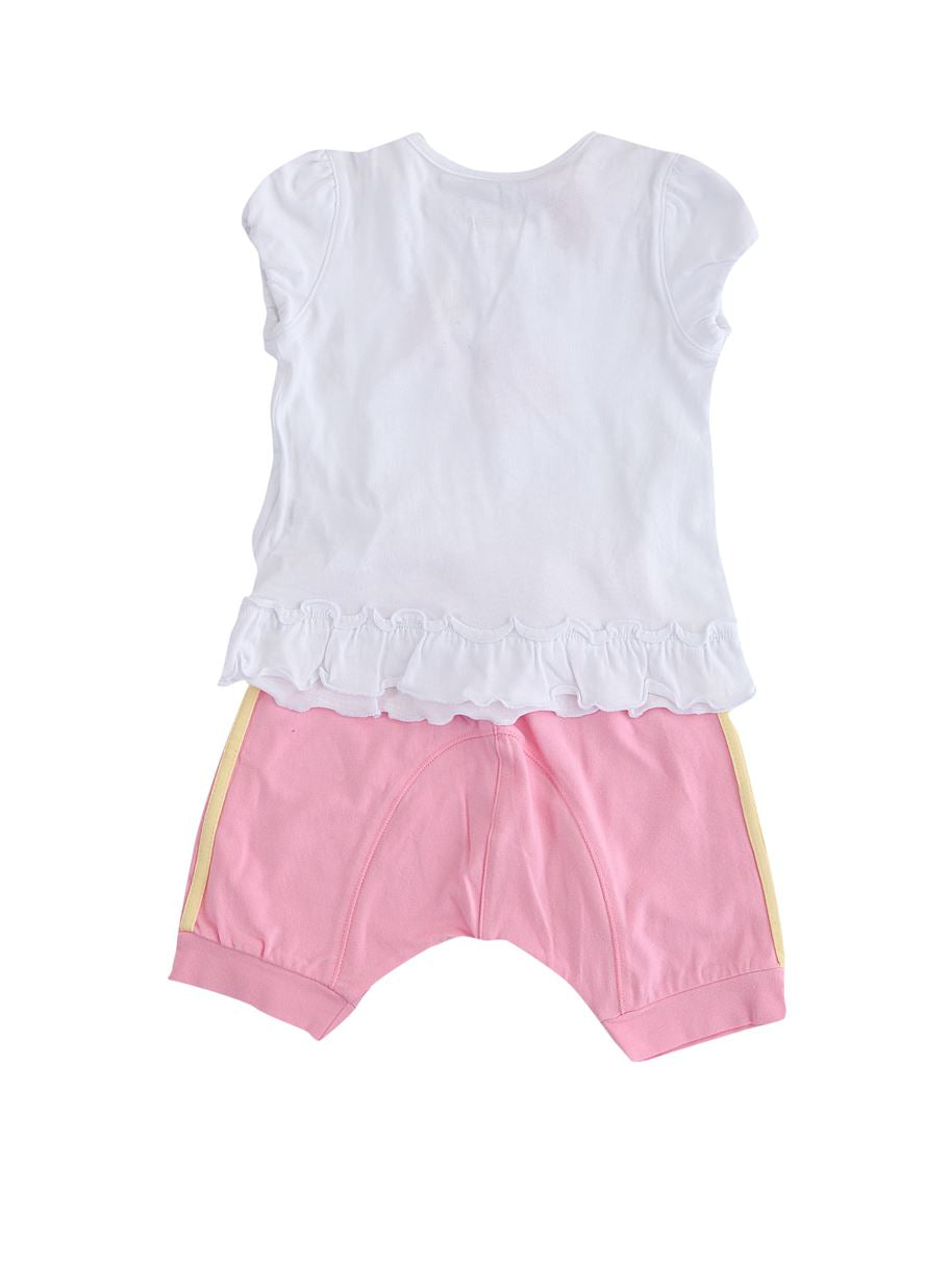 adidas completo short tee pink kids