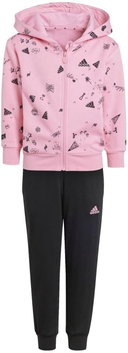 Adidas TUTA BRAND LOVE HOODED pink black KIDS