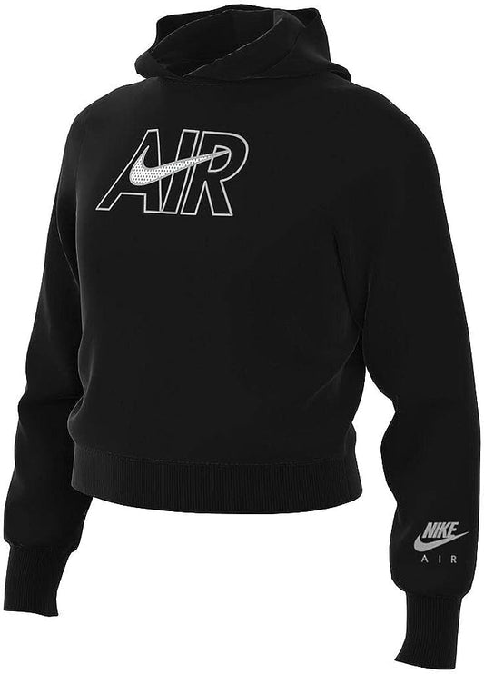 NIKE CROP AIR JR felpa con cappuccio nera kids