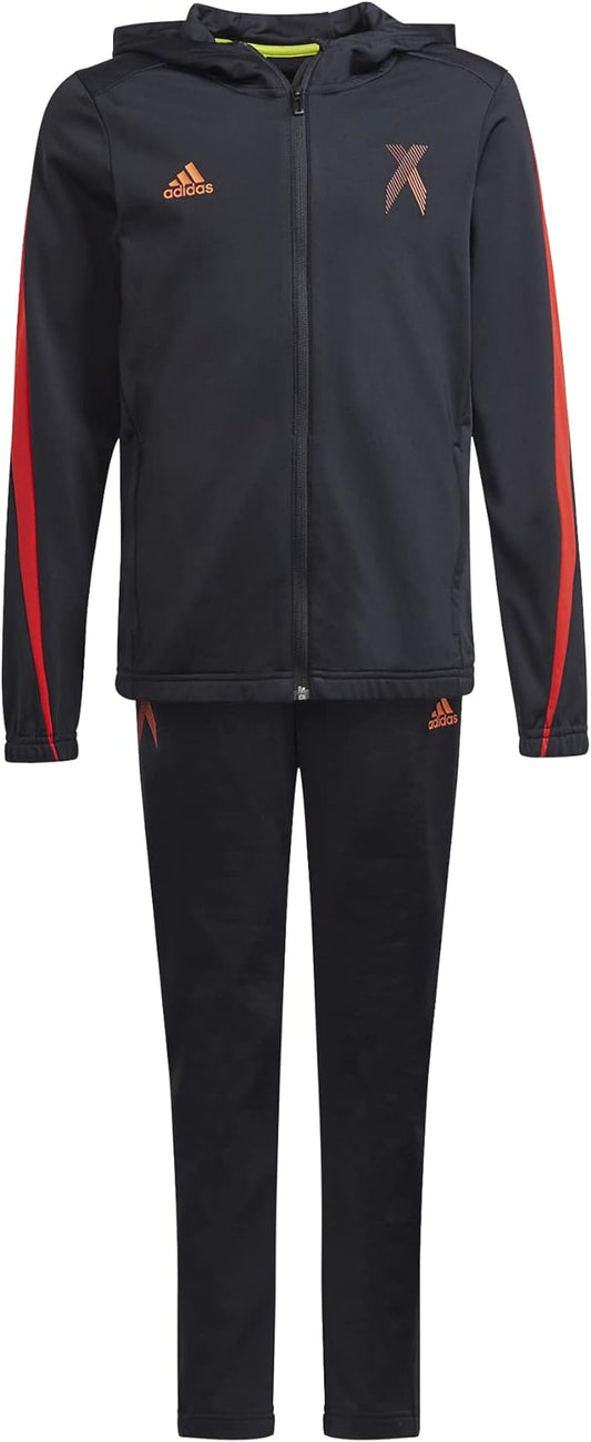 Adidas tuta X Speedflow Hood nera kids