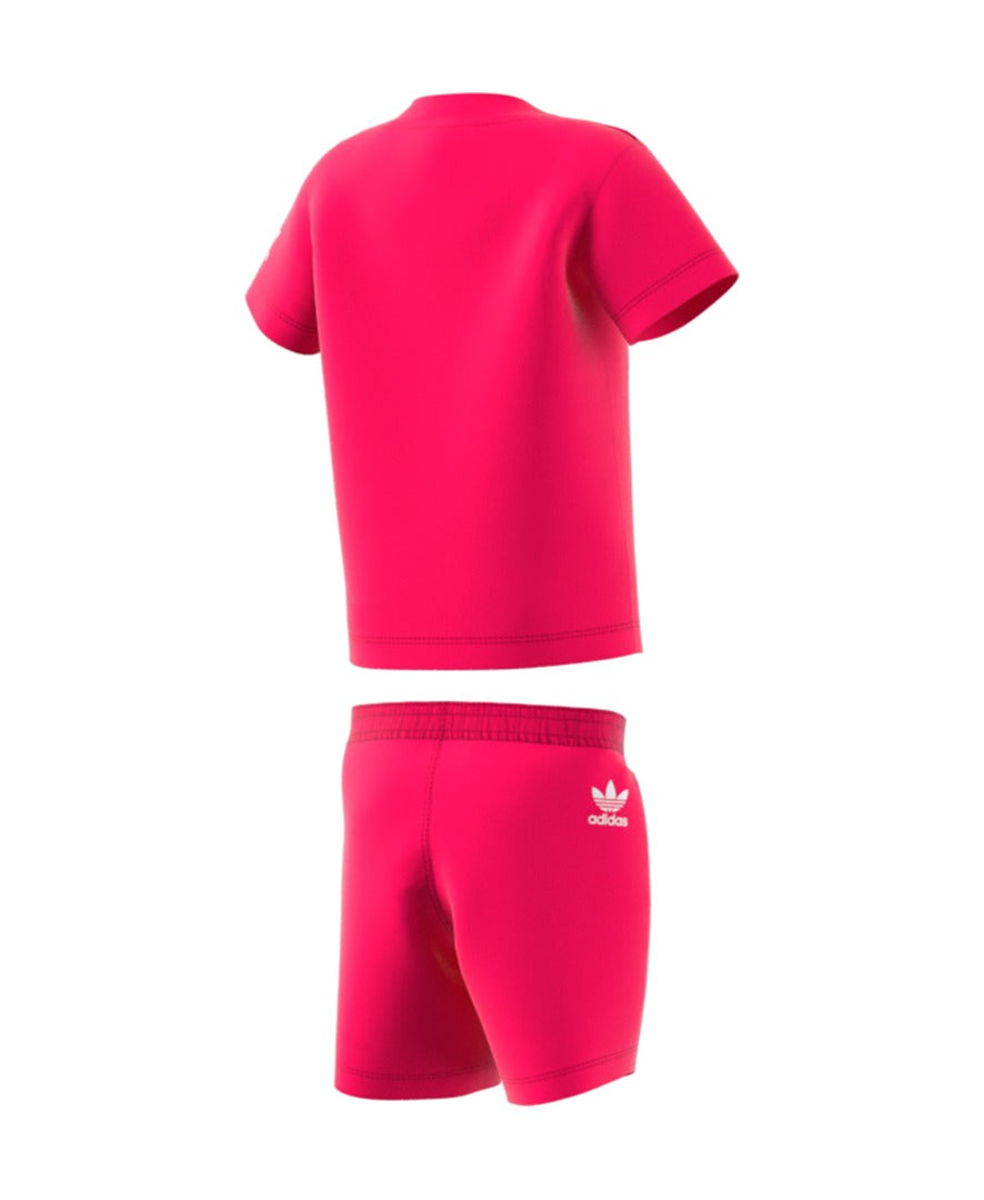 adidas short tee set tutina fuxia kids