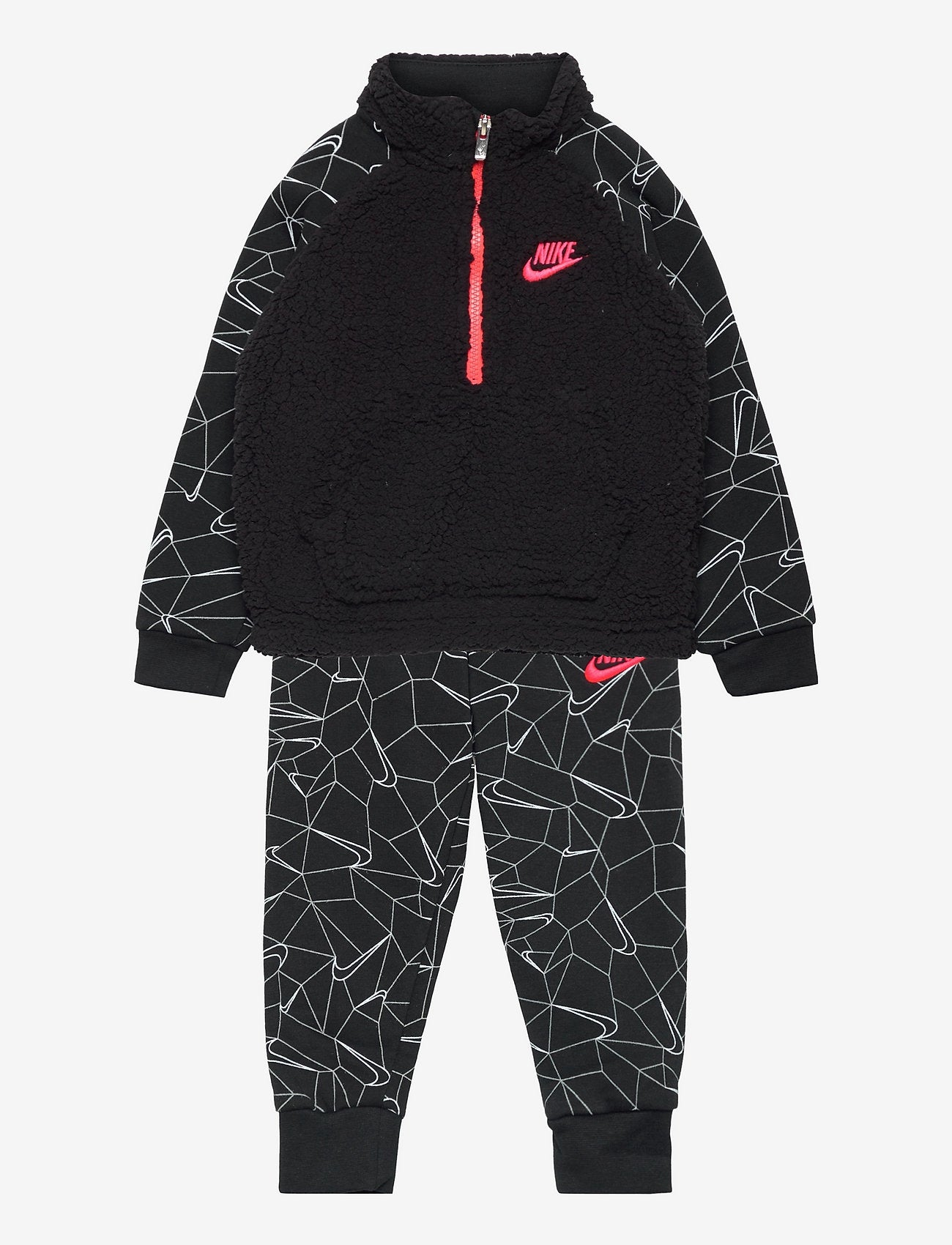 nike kids fleece crew / pants black kids