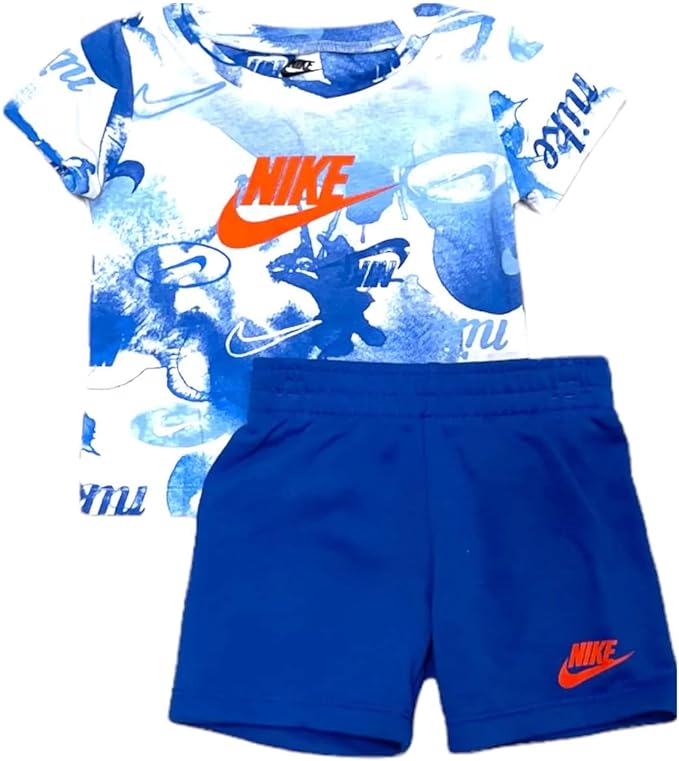 nike set t-shirt+short bambino tie dye tee+ short set game roya kids