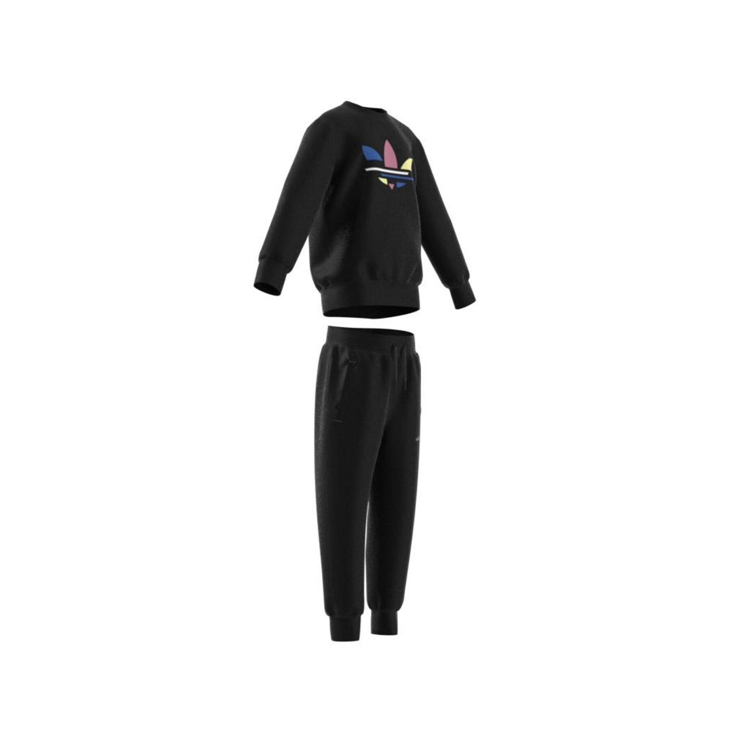 adidas completo tuta bambino crew set black kids