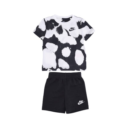 nike Set t-shirt+short bambino dye dot short set Black kids