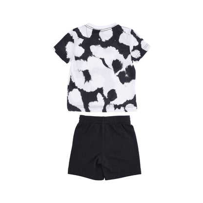 nike Set t-shirt+short bambino dye dot short set Black kids