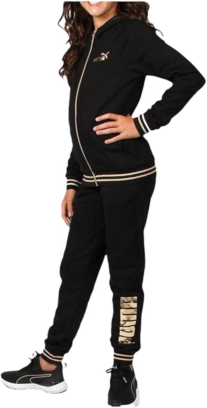 puma gold metallic suit g tuta black