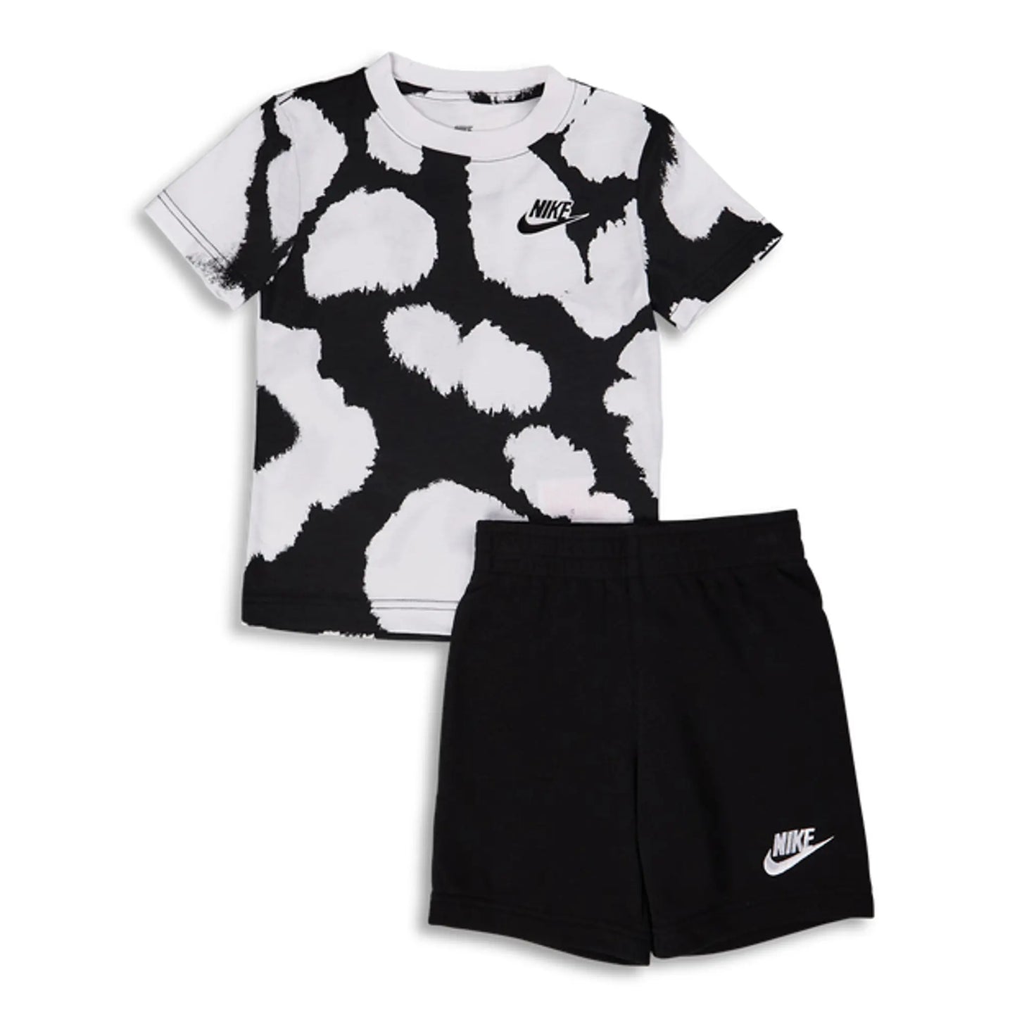 nike sportswear con stampa all over dot tute black white kids