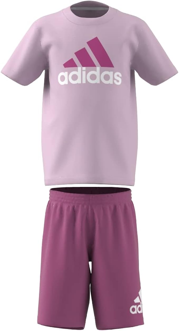 adidas completo t-shirt short pink kids