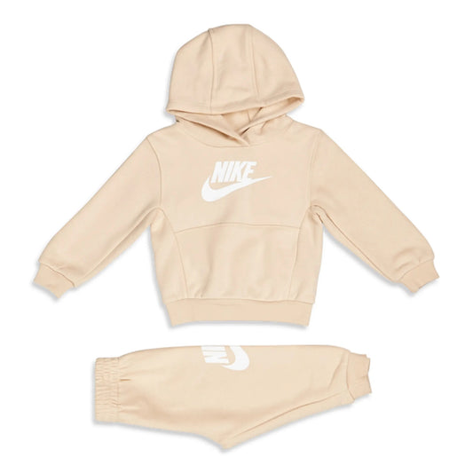 NIKE CLUB FLEECE SET tuta beige kids