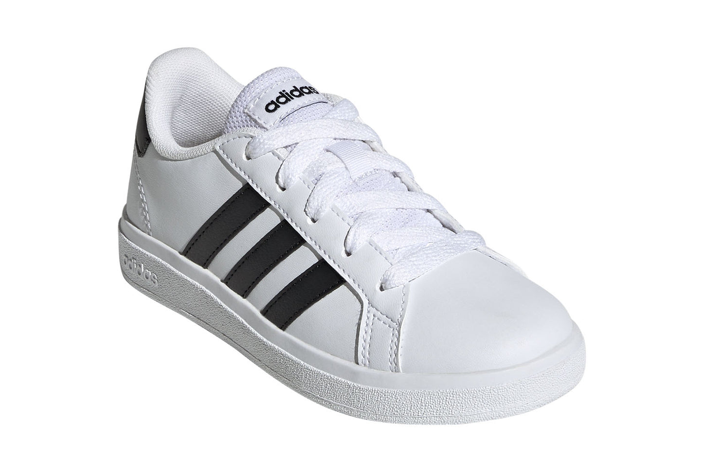 adidas grand court lace sneakers white black kids