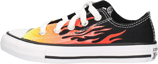 Converse Ctas Sneaker Nera Con Fiamme kids