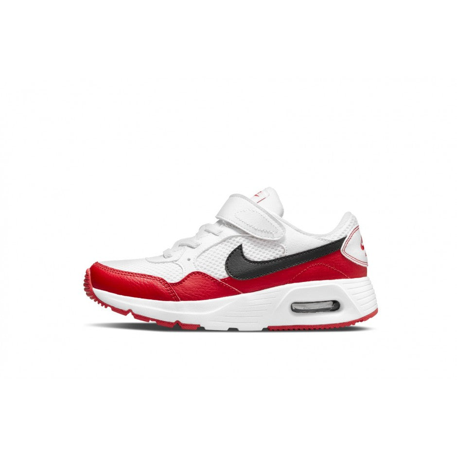 nike air max sc sneaker white red kids