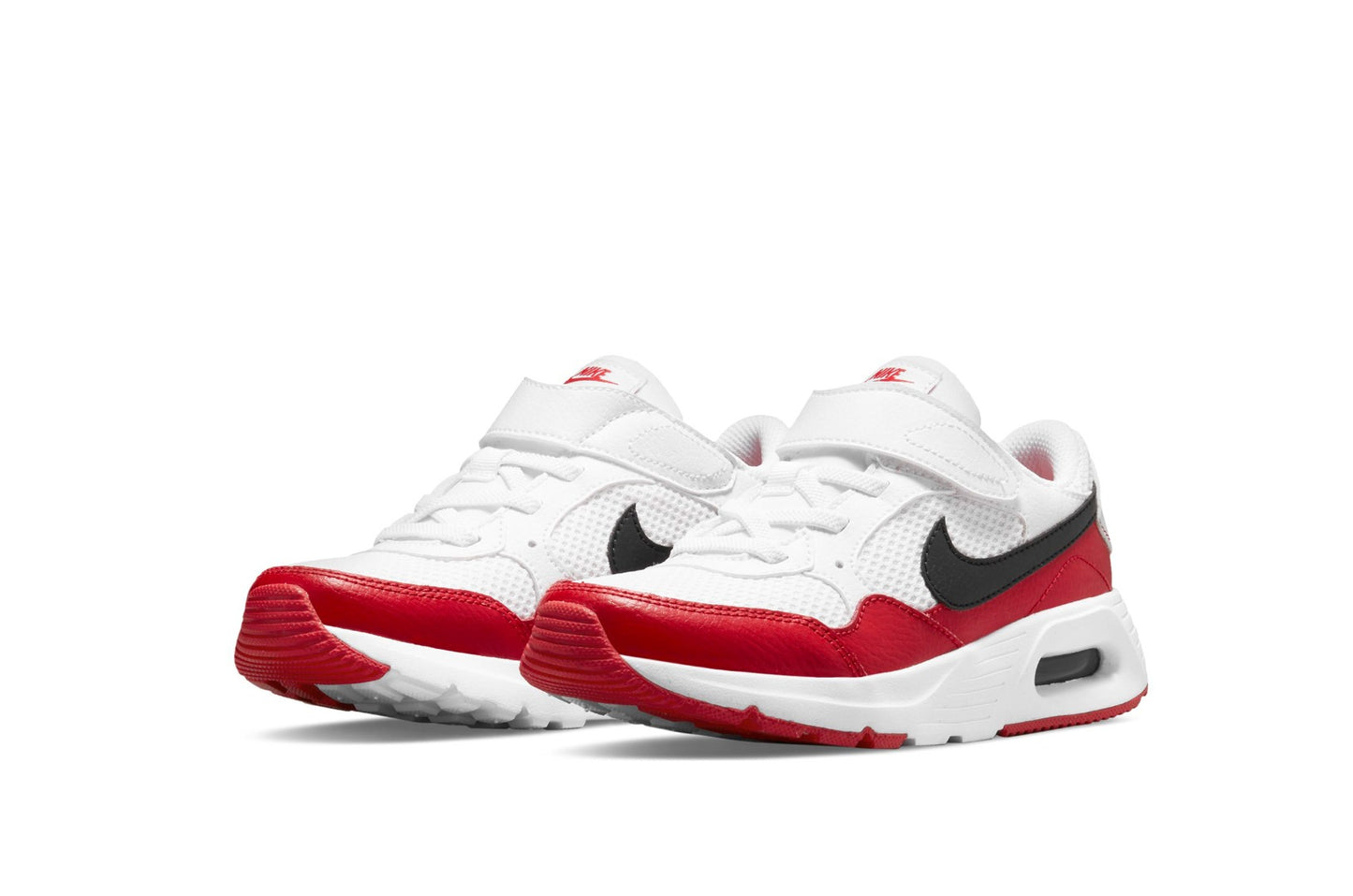 nike air max sc sneaker white red kids