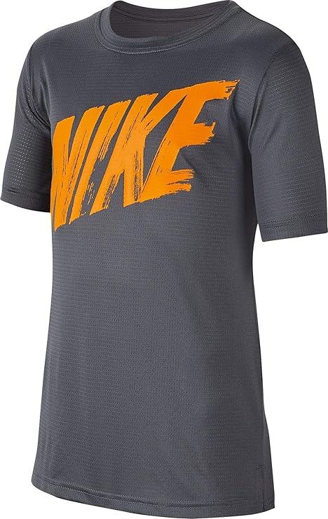 nike t-shirt grey orange  kids