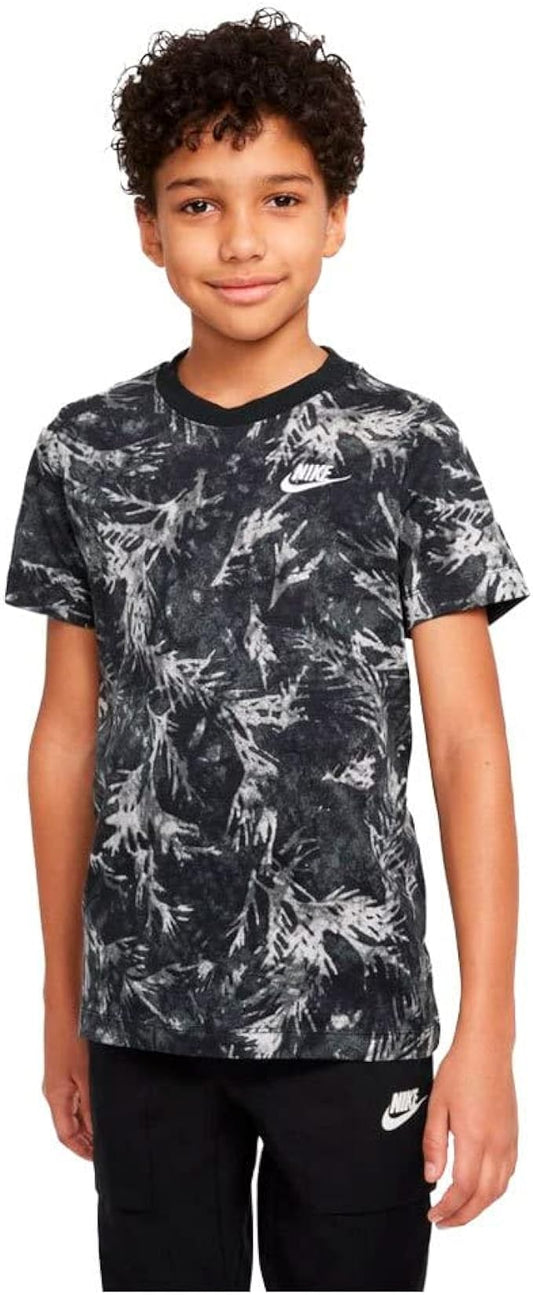 Nike T-shirt Camo Leaf Aop Nera kids