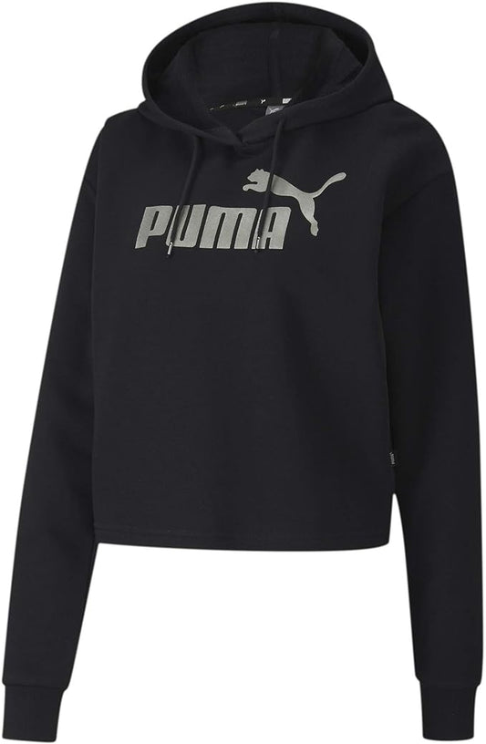 Puma Ess Metallic Cropped Hoody Tr Felpa Con Cappuccio