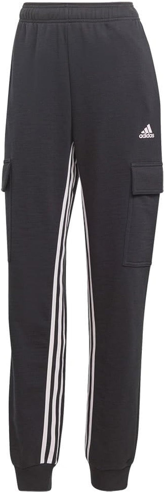 Adidas DANCE 3-STRIPES HIGH-WAISTED TAPERED CARGO PANTS nero donna