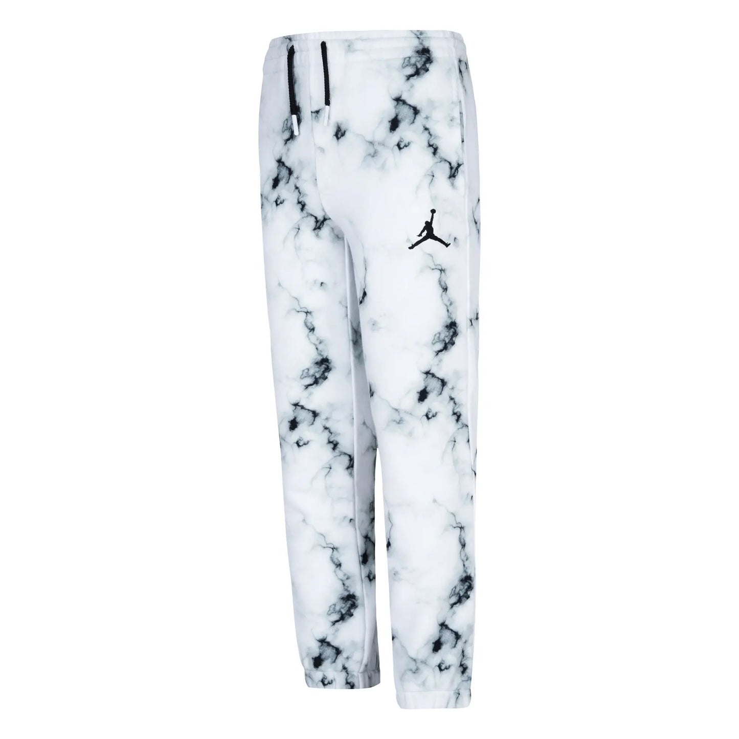 jordan essentials printed fleece pant white black kids