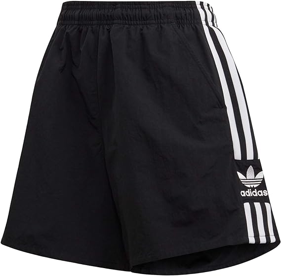 adidas short 3 stripes black donna