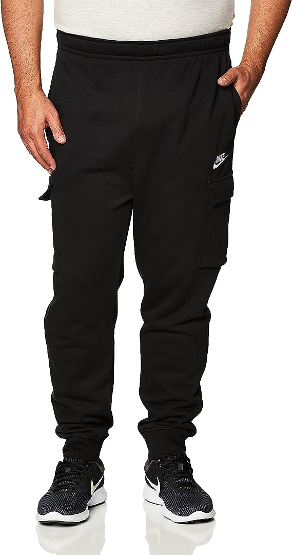 nike sportswear club french terry pantalone nero