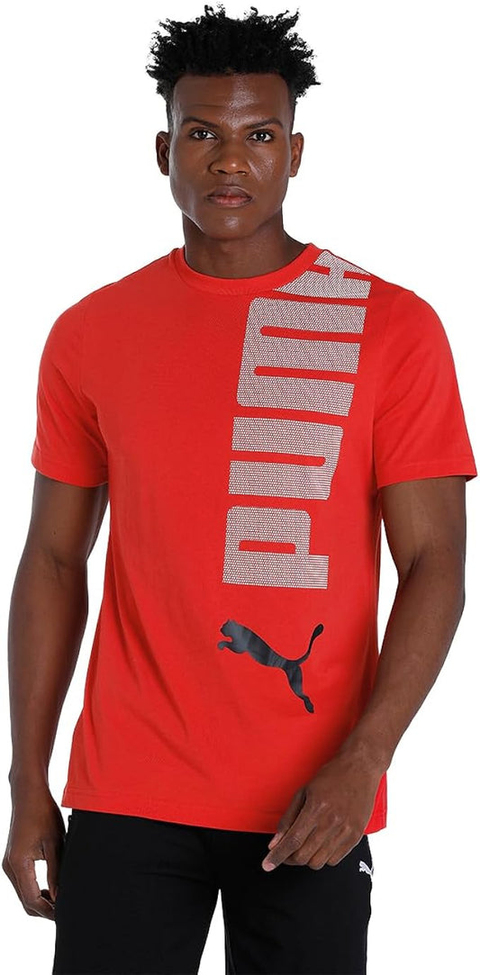 Puma Ess Logo Lab Short Sleeve T-shirt rossa uomo