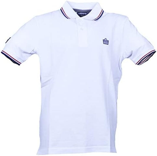 Admiral Polo Basic Logo Ricamato  Whitenavyred uomo