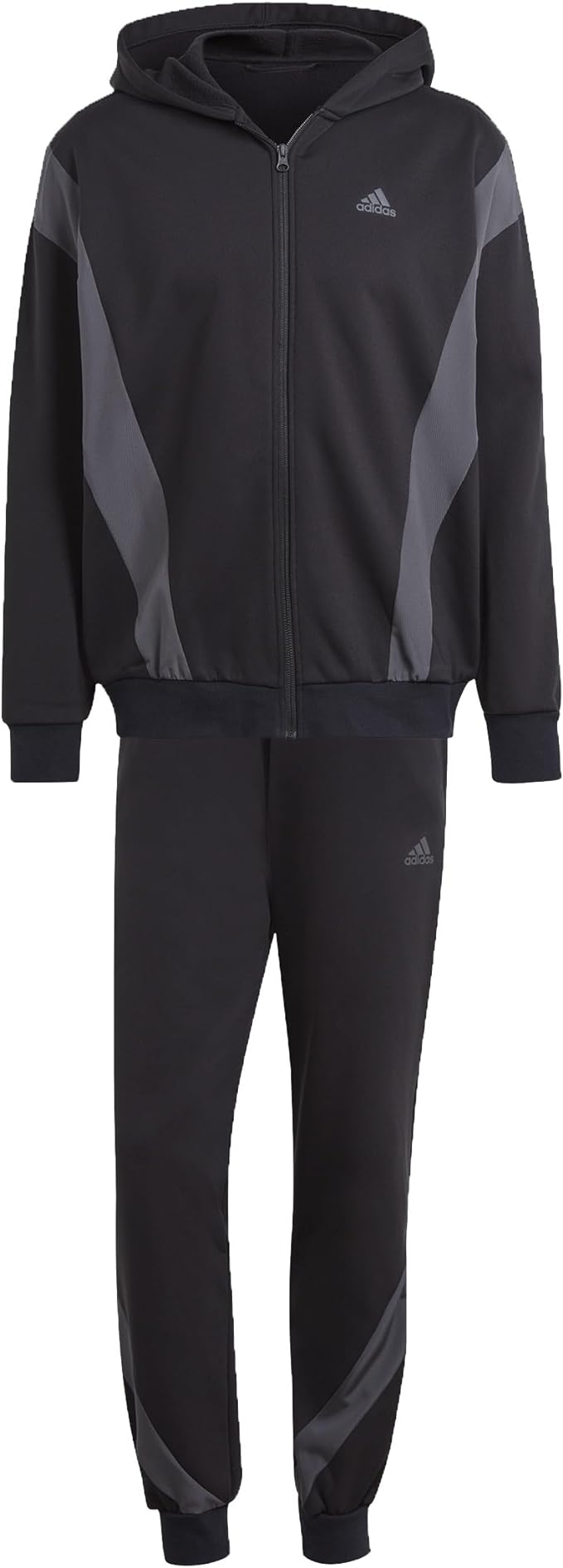 adidas sportswear fleece hooded tuta black