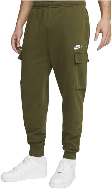 nike sportswear club french terry pantalone verde