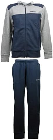 admiral tuta felpata navy grey in misto cotone uomo