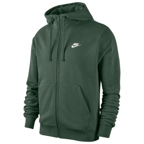 nike sportswear club felpa con cappuccio e zip verde uomo