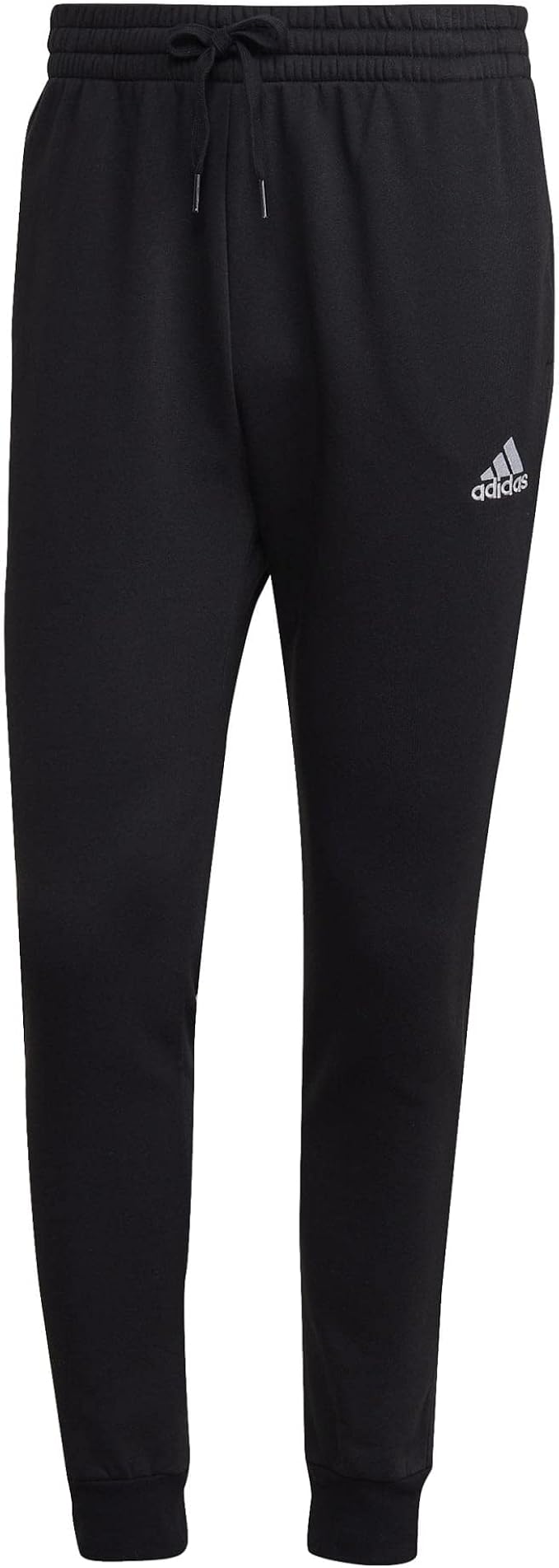 adidas essentials fleece regular tapered joggers pantalone nero