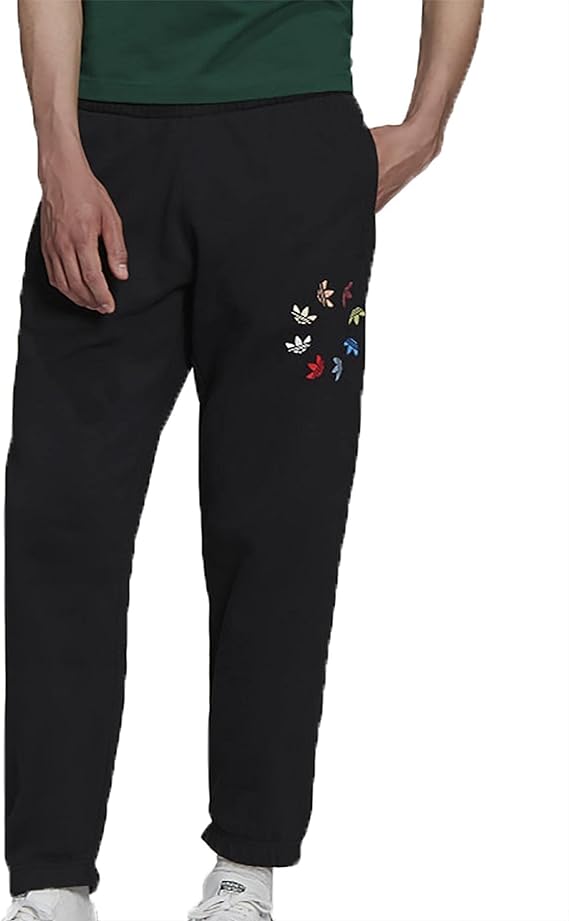 adidas pantalone adicolor shattered trefoil nero uomo