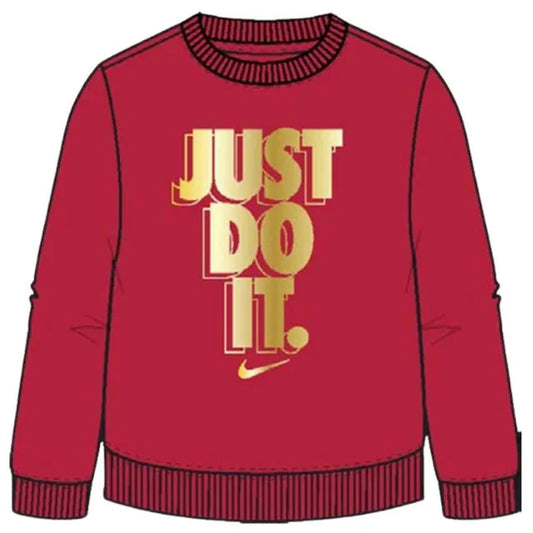 Nike Felpa Girocollo Just Do It red oro kids