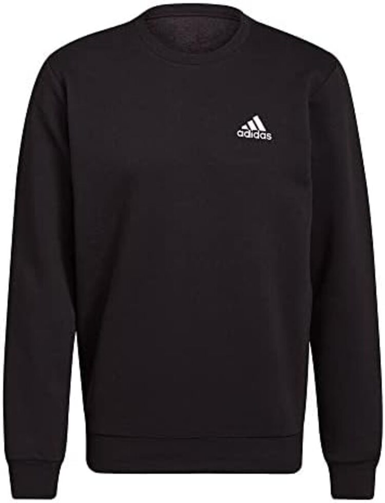 adidas felpa essentials fleece nero uomo