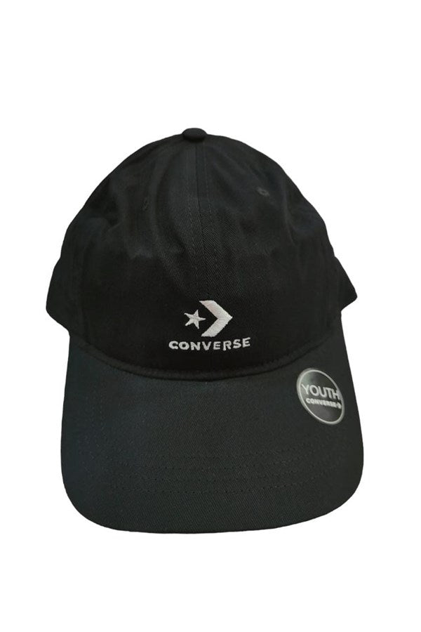 converse stacked logo cap black unisex