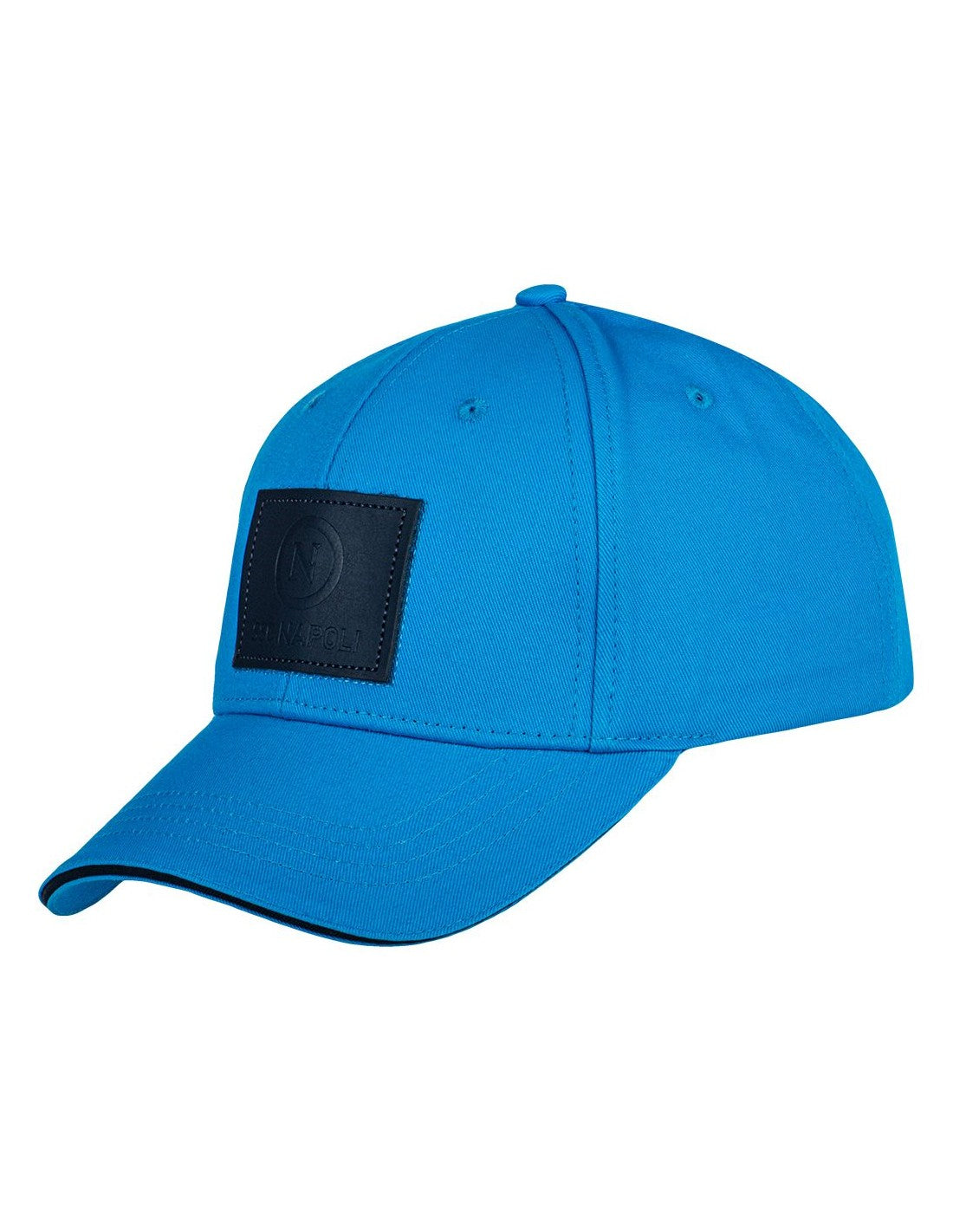 ssc  cappello baseball azzurro in pelle napoli enzo castellano