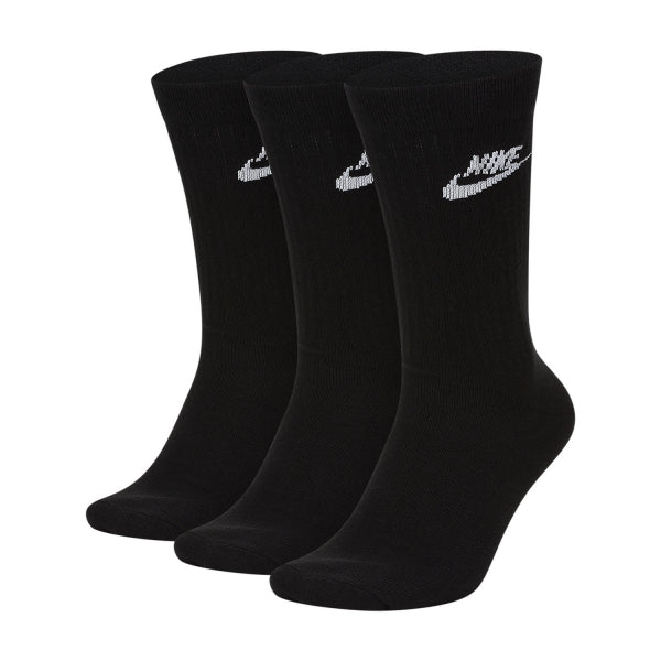 nike calze everyday essential crew 3pk black unisex