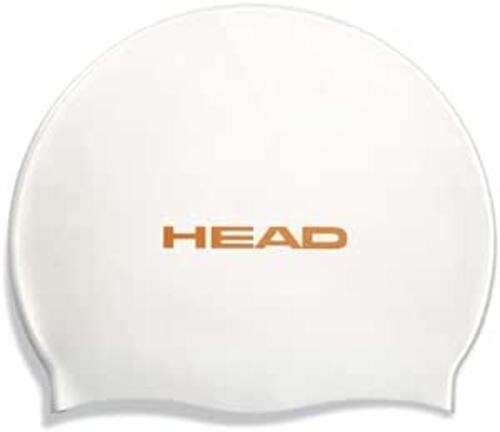 head silicone swimming cap white unisex