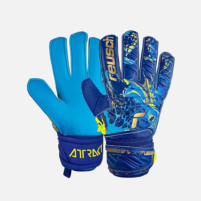 reusch guanto attrakt solid junior boy portiere blu kids