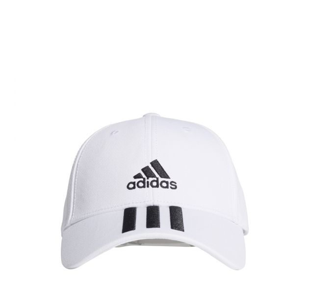 adidas cappellino baseball 3-stripes twill bianco unisex