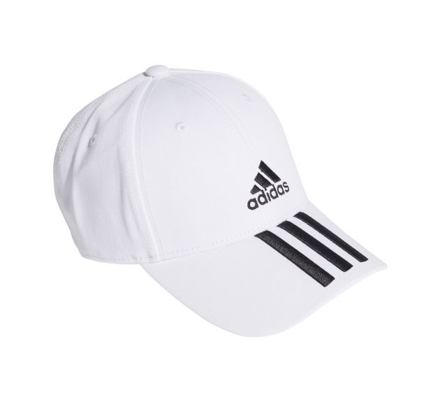 adidas cappellino baseball 3-stripes twill bianco unisex