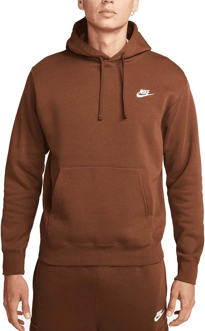 nike sportswear club fleece marrone uomo