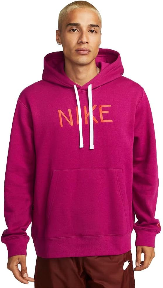 nike felpa hibry logo hoodie viola uomo