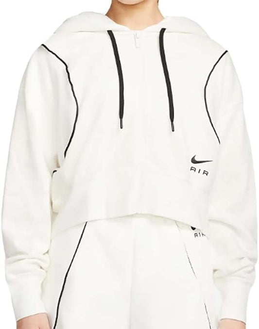 Nike Air Felpa Fleece Con Cappuccio E Zip white kids