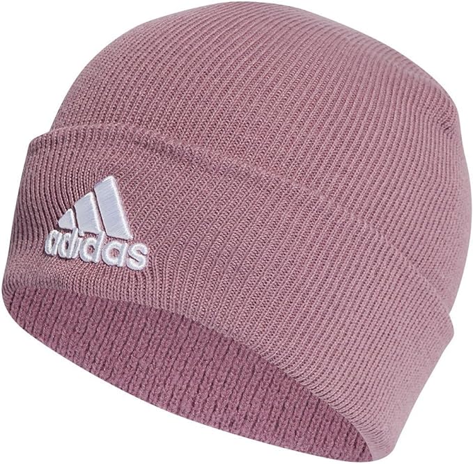 adidas logo beanie cuf rosa