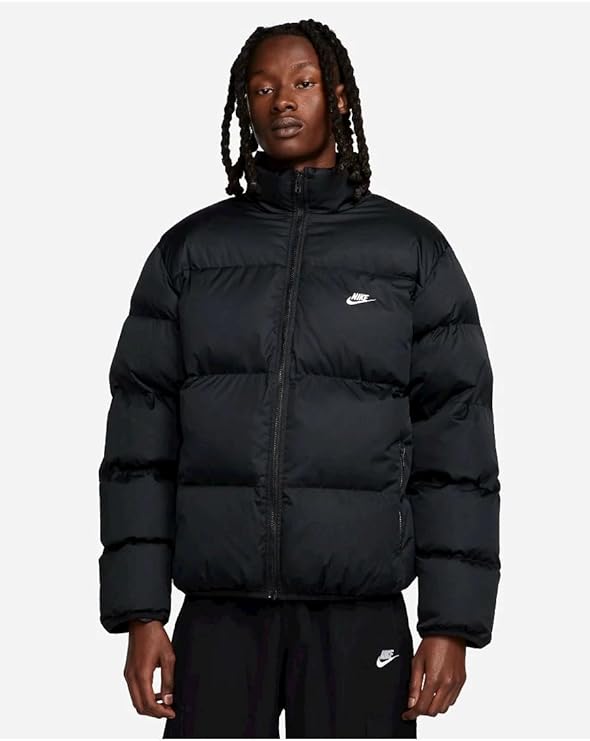 nike sportswear club therma fit puffer jacket nero uomo