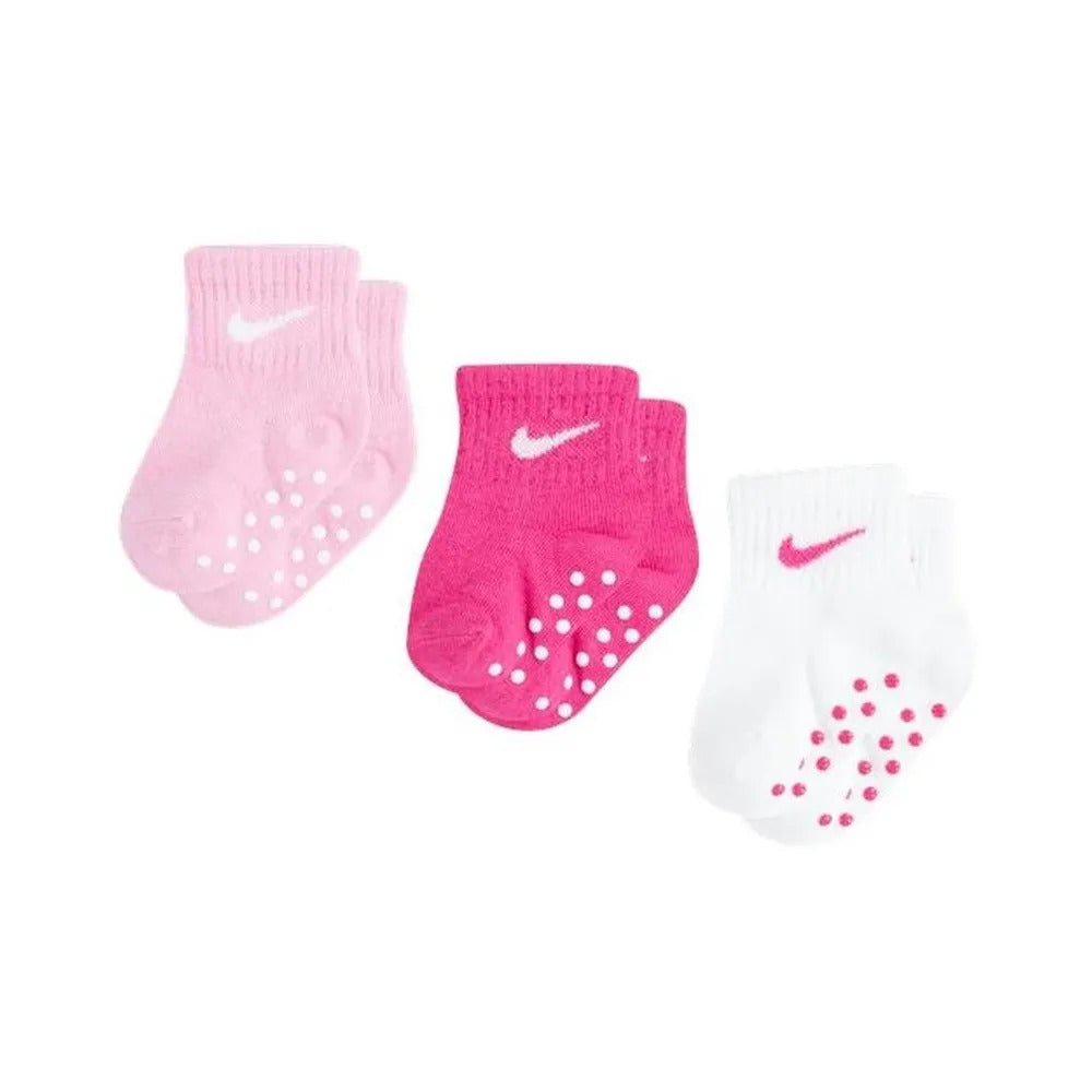 nike cora futura gripper 3pk rosa bambina